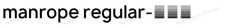 manrope regular字体转换